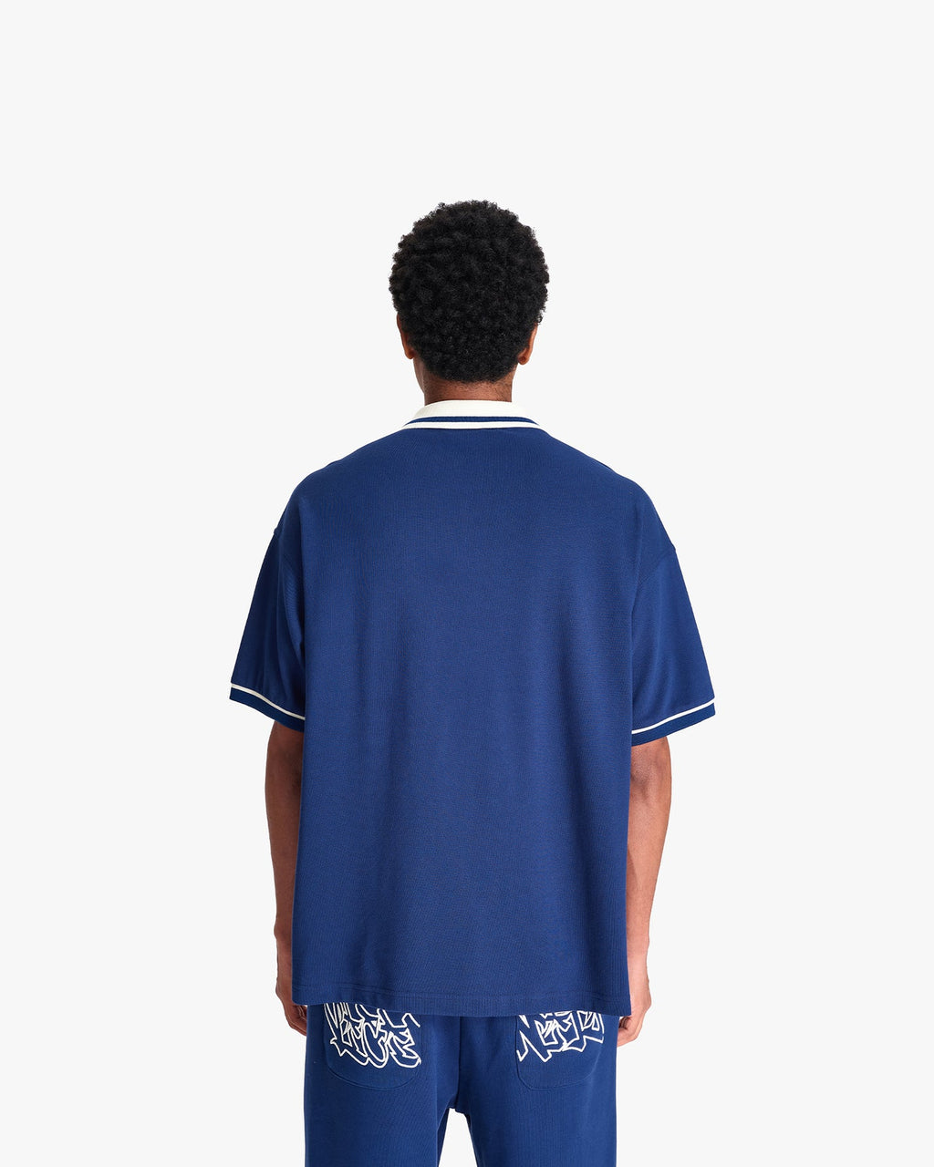 VICINITY Graffiti Polo Blue