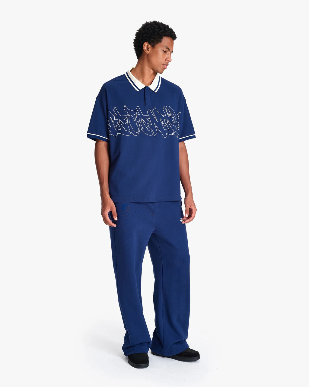 VICINITY Graffiti Polo Blue