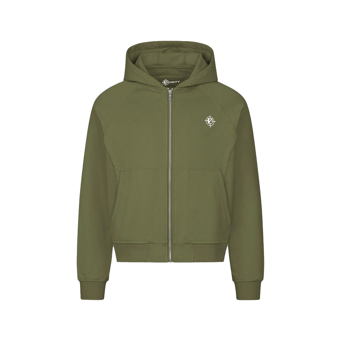 VICINITY Inside Out Zip Hoodie Olive Green