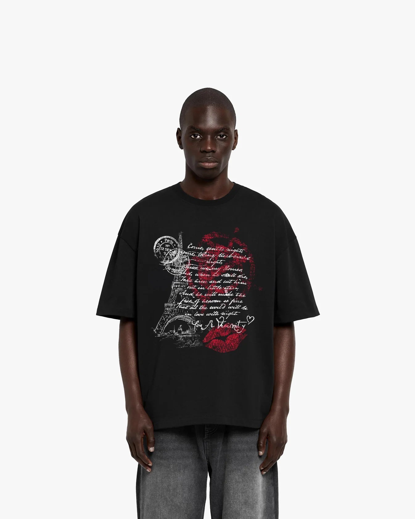 VICINITY Love Letter T-Shirt Black