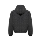 VICINITY Script Logo Leather Jacket Vintage Black