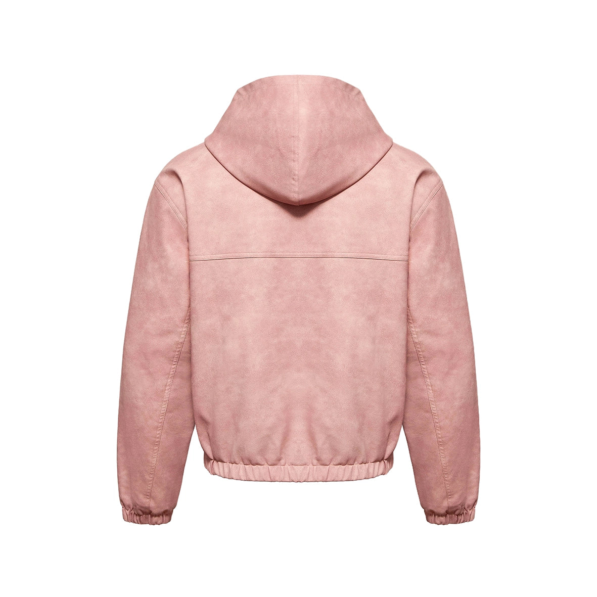 VICINITY Script Logo Leather Jacket Vintage Pink