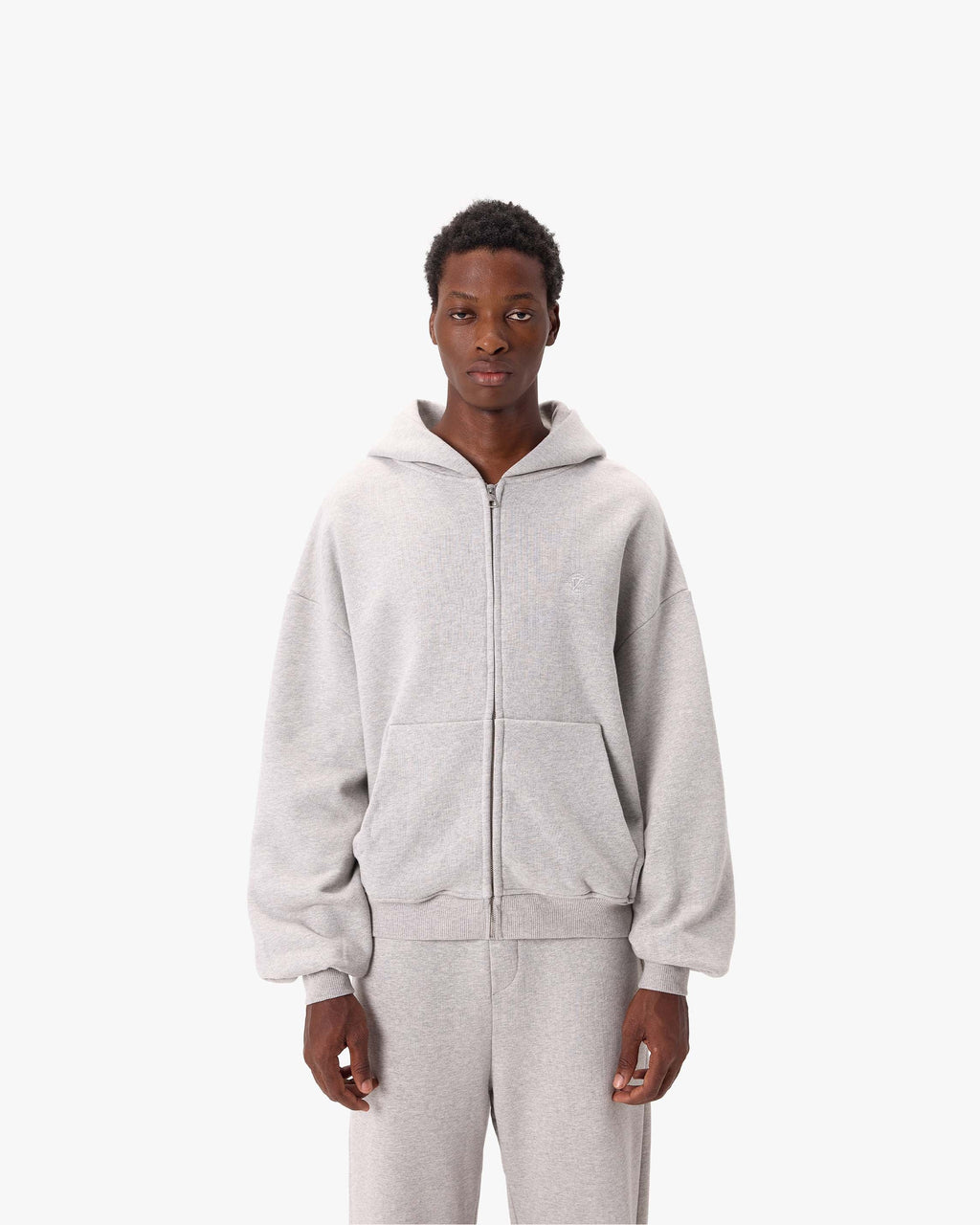 VICINITY Softs Zip-Hoodie Grey Melange
