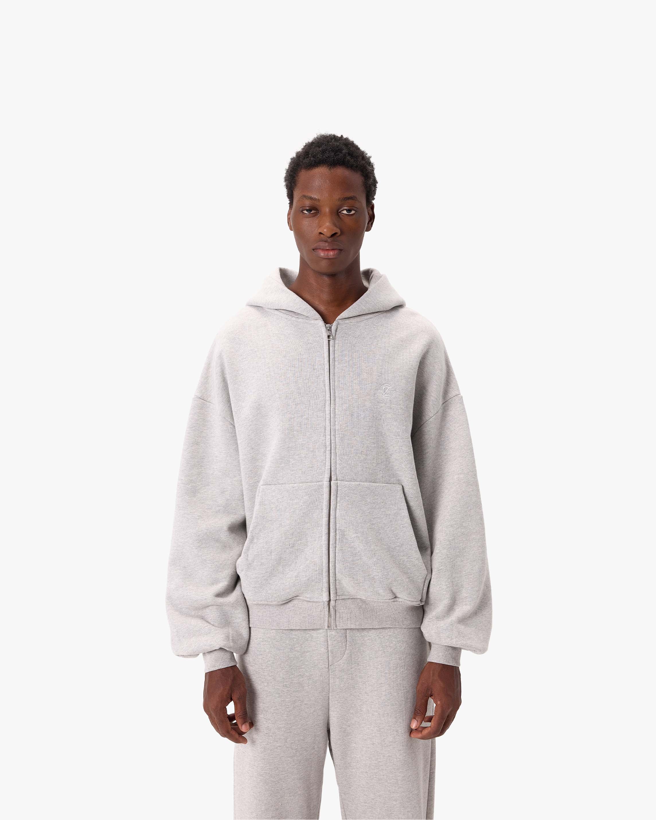 VICINITY Softs Zip-Hoodie Grey Melange