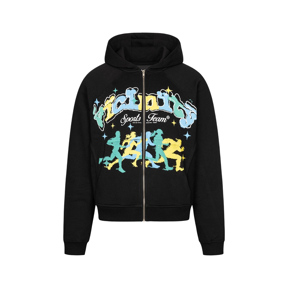 VICINITY Sports Team Inside Out Zip Hoodie Black