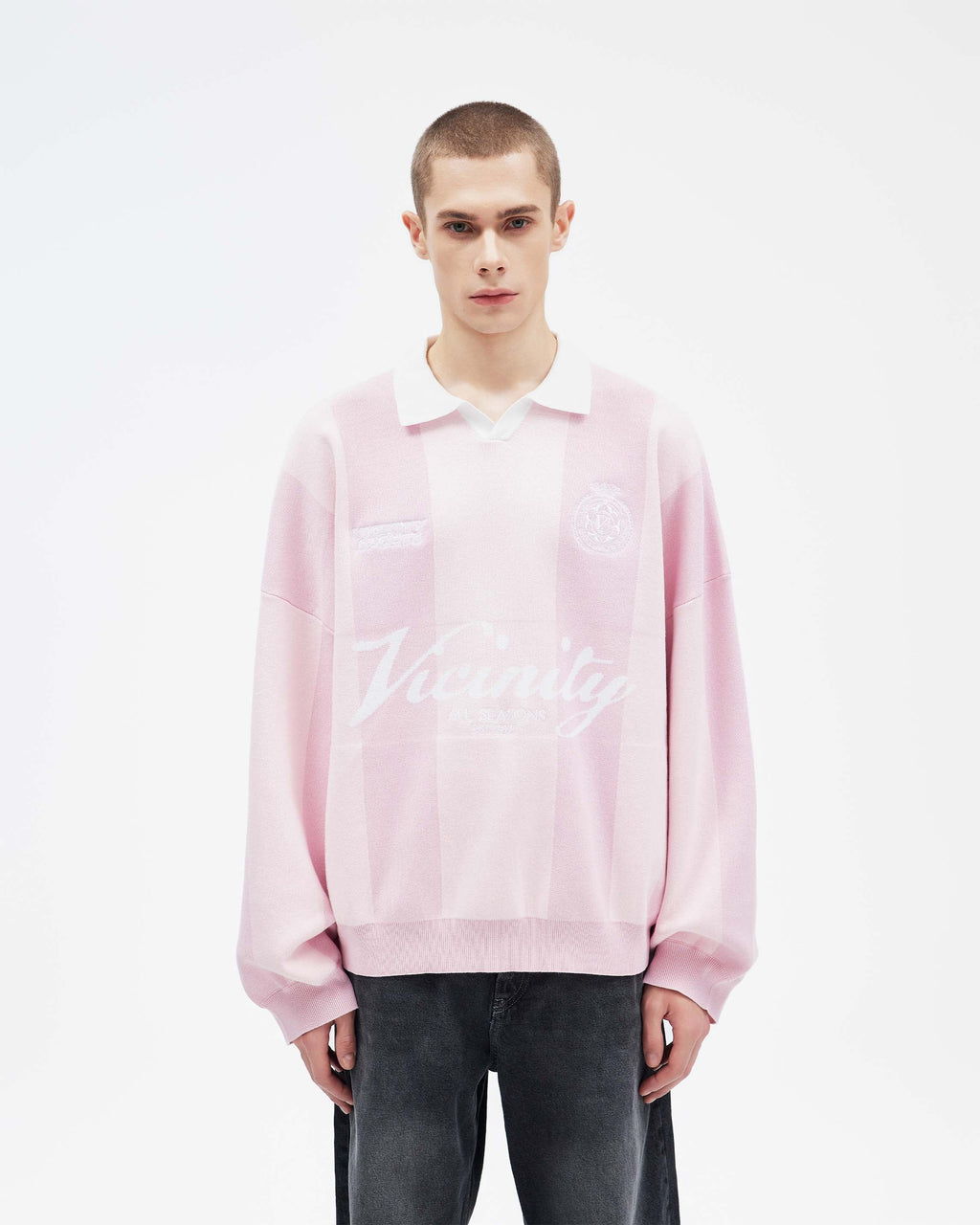 VICINITY Sports Team Jersey Knit Pink