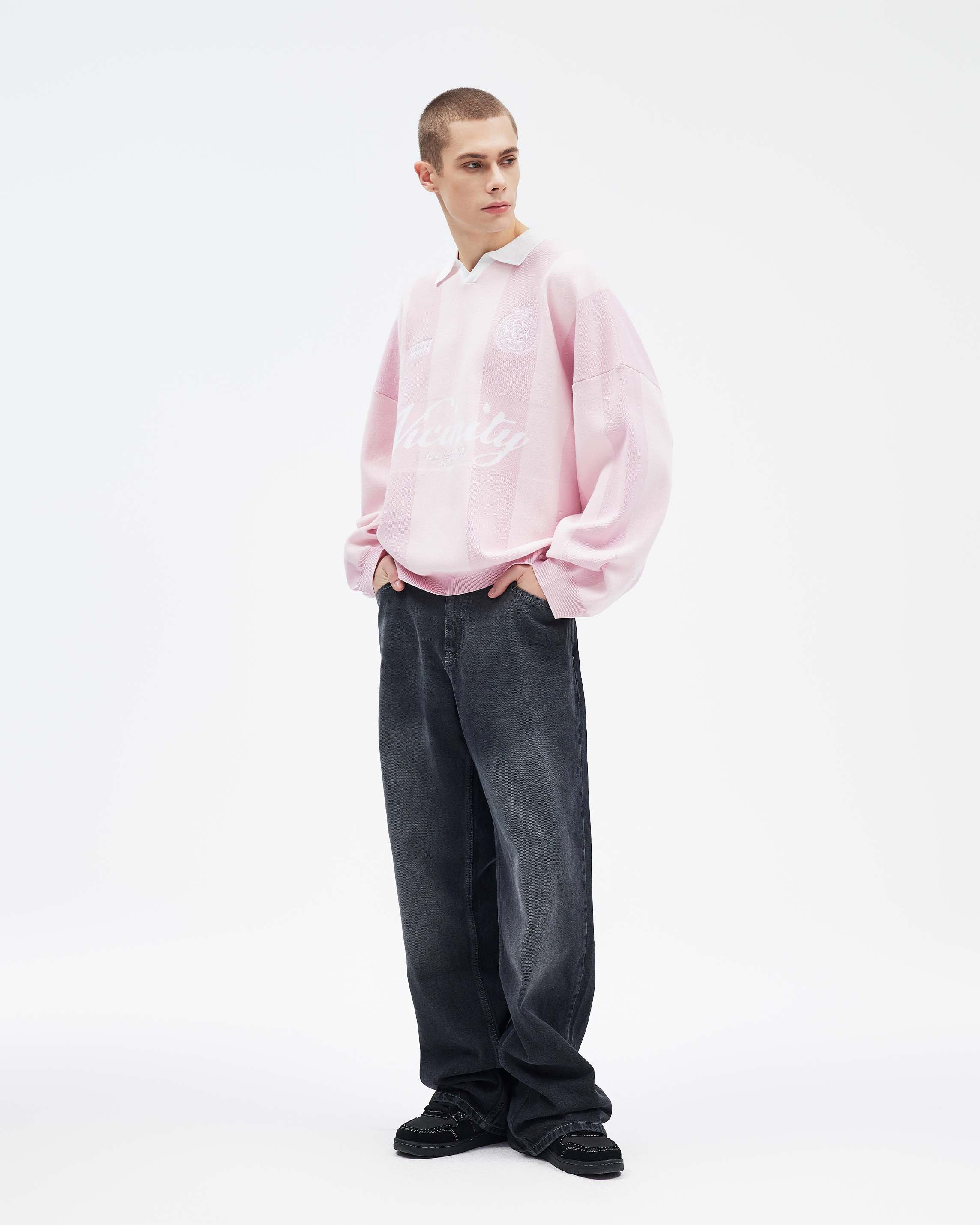 VICINITY Sports Team Jersey Knit Pink