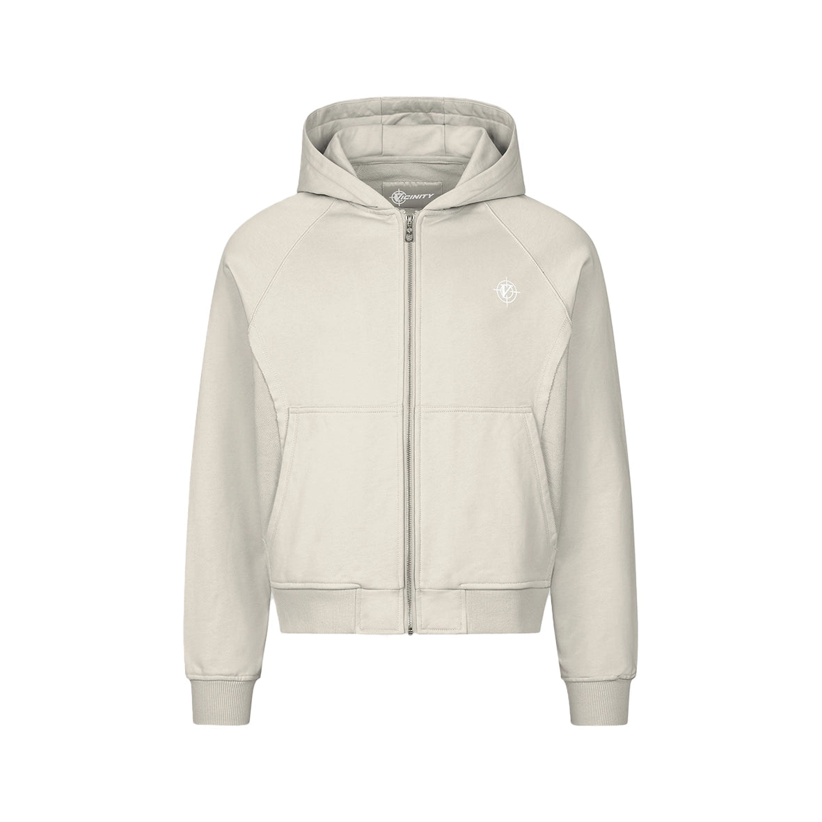 VICINITY Inside Out Zip Hoodie Beige
