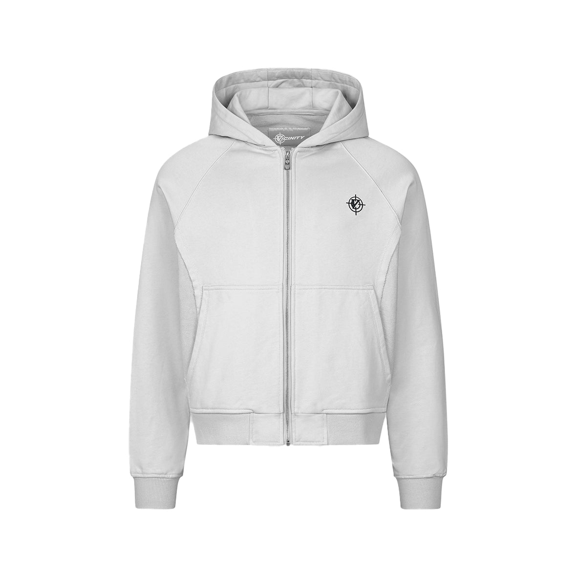 VICINITY Inside Out Zip Hoodie Light Grey