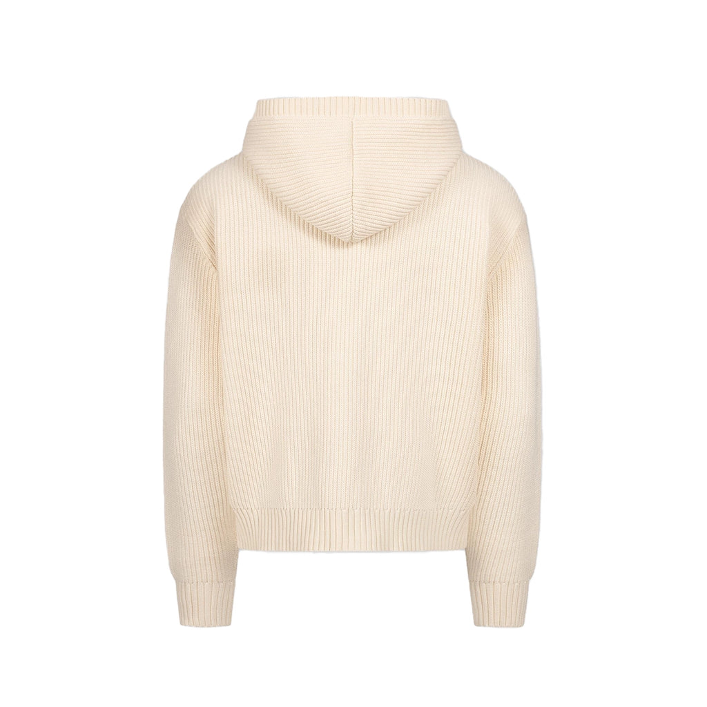 VICINITY V-Logo Knit Zip Hoodie Beige