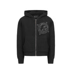 VICINITY V-Logo Knit Zip Hoodie Black