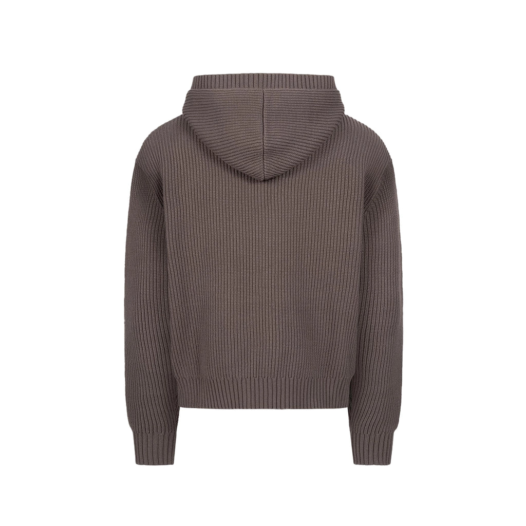 VICINITY V-Logo Knit Zip Hoodie Mud Brown – THE SOURCE