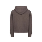 VICINITY V-Logo Knit Zip Hoodie Mud Brown