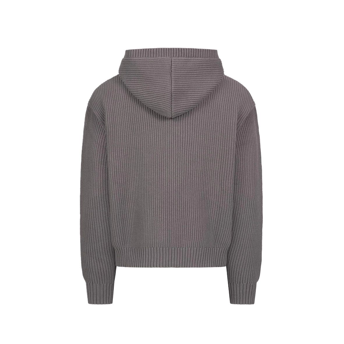 VICINITY V-Logo Knit Zip Hoodie Ash Grey