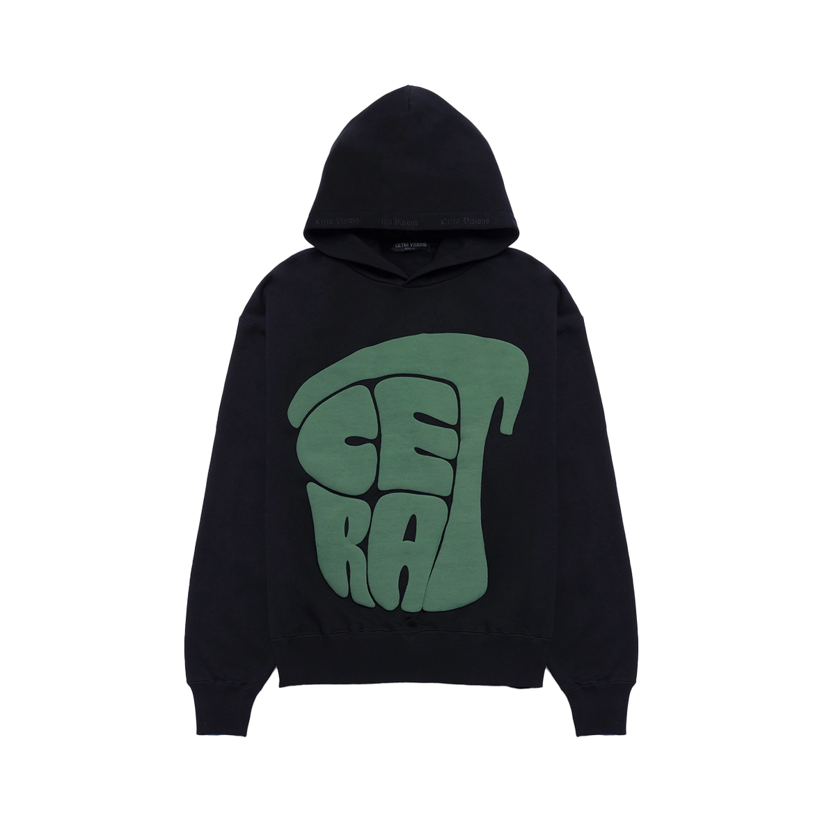 CETRA VISIONS Puff Hoodie Black Green