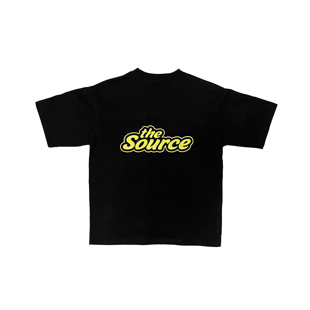 THE SOURCE Classic Logo Yellow T-Shirt Black