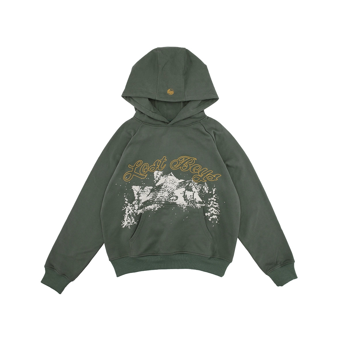 LOST BOYS ARCHIVES Raglan Graphic Hoodie Khaki
