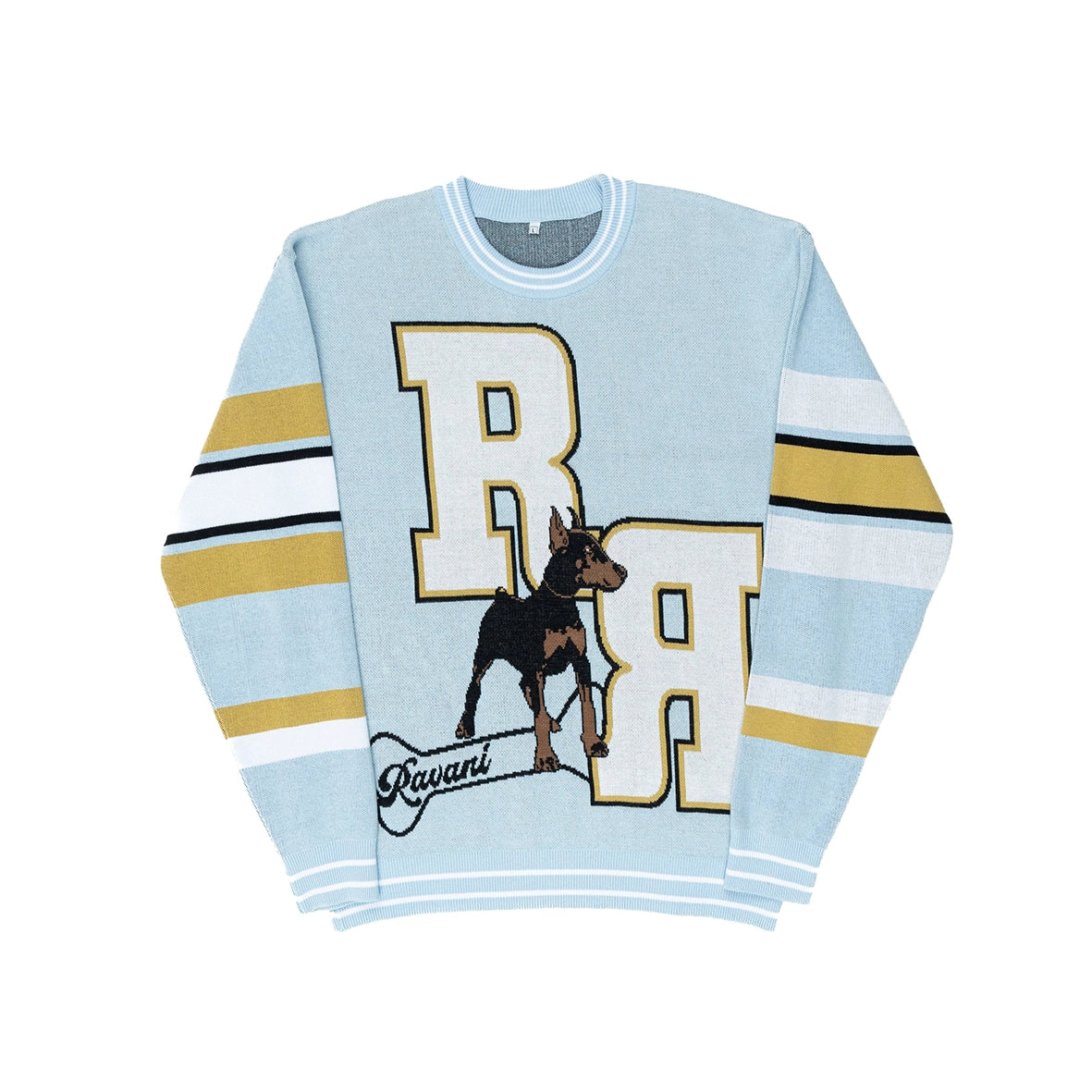 RAVANI RR Puppy Knit Crewneck Baby Blue